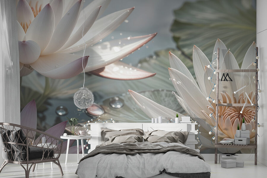 Grande plano de flores