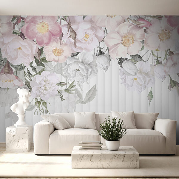 Grupo de flores sobre um fundo branco Grupo de flores sobre um fundo branco