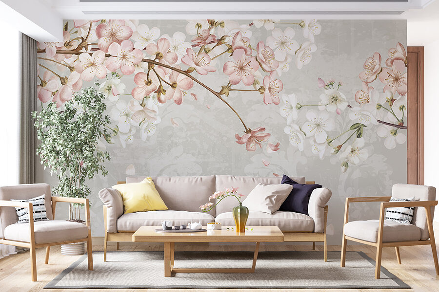 Grande plano de flores
