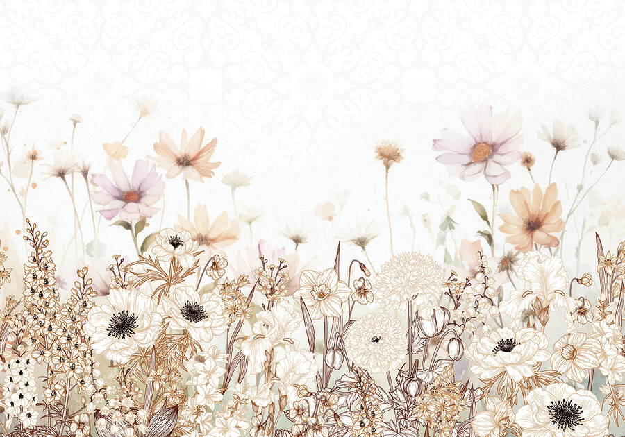 Grande plano de flores