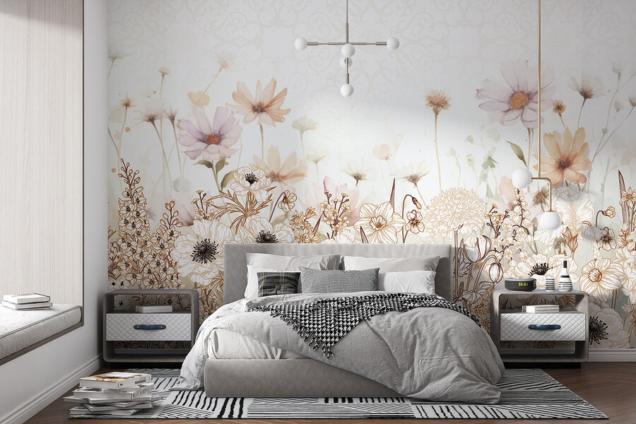 Grande plano de flores