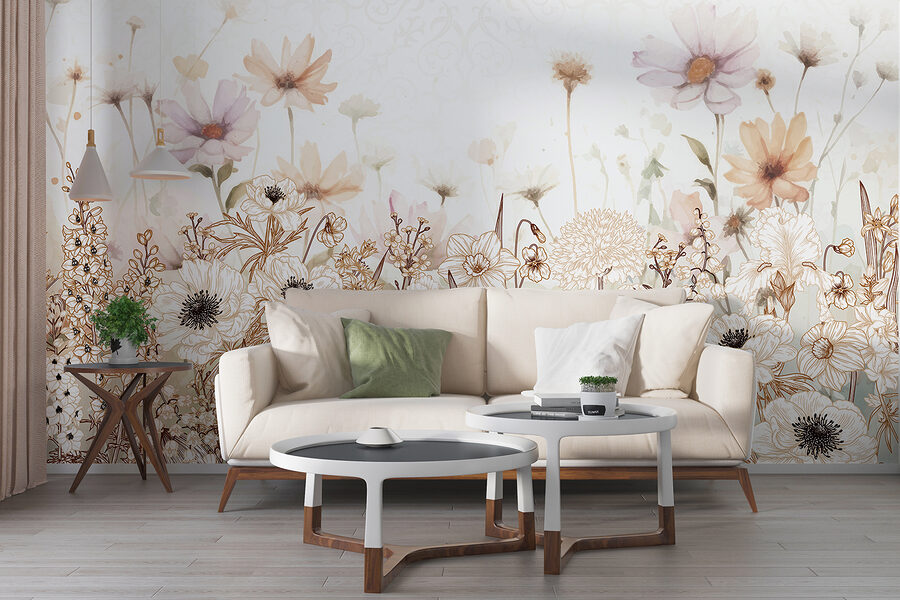 Grande plano de flores