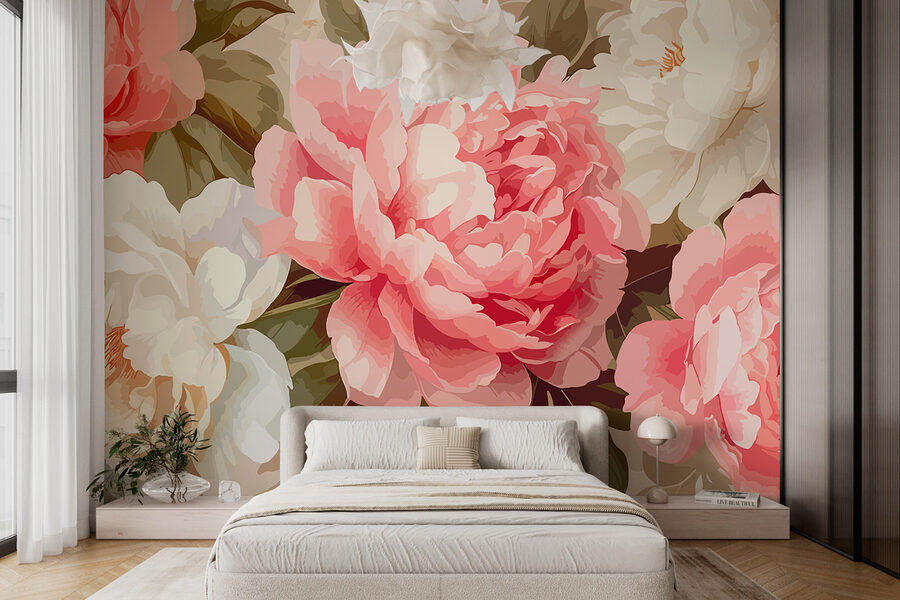 Grande plano de flores