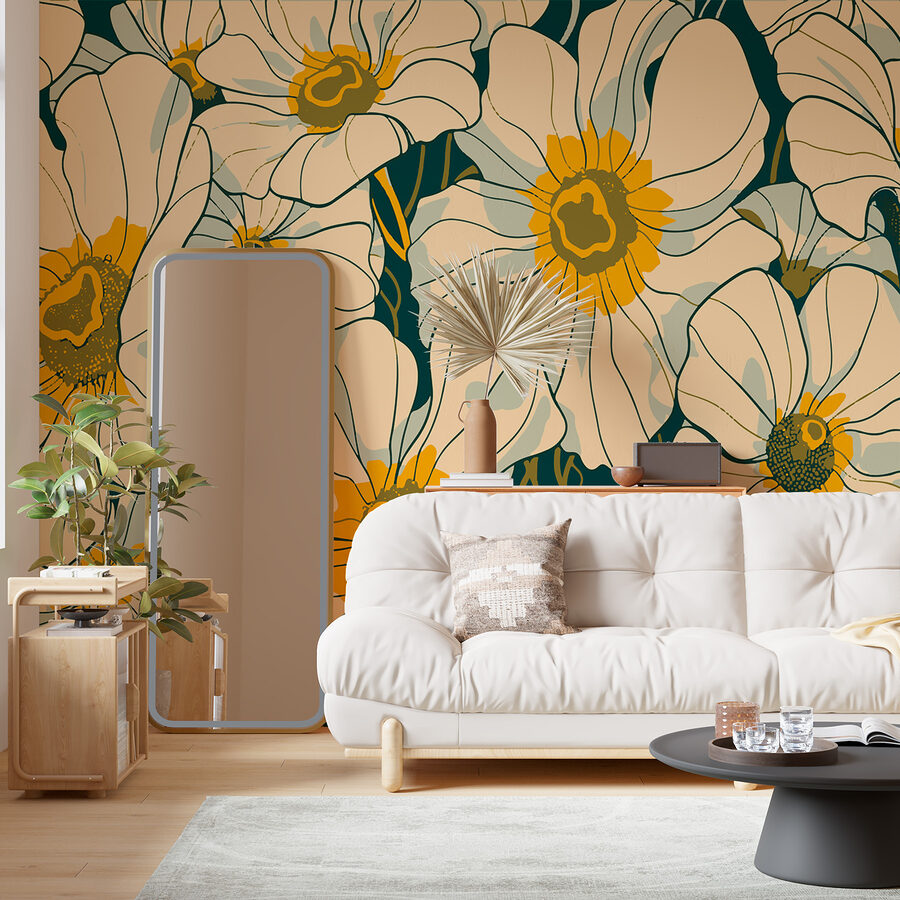 Grande plano de flores