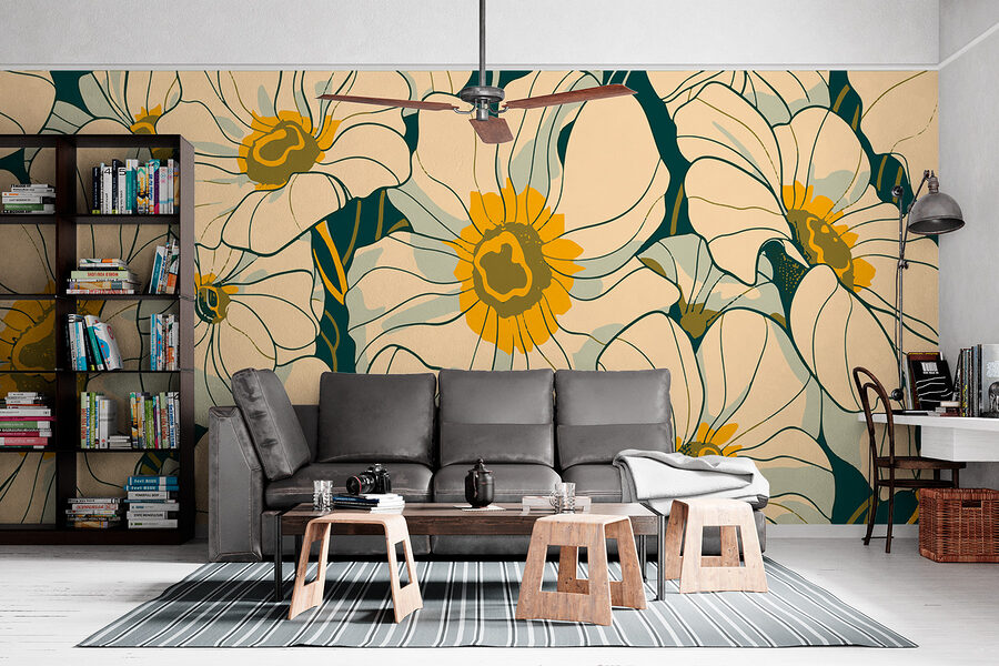 Grande plano de flores