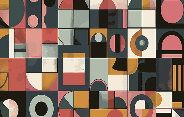 Padrão colorido com diferentes formas Padrão colorido com diferentes formas