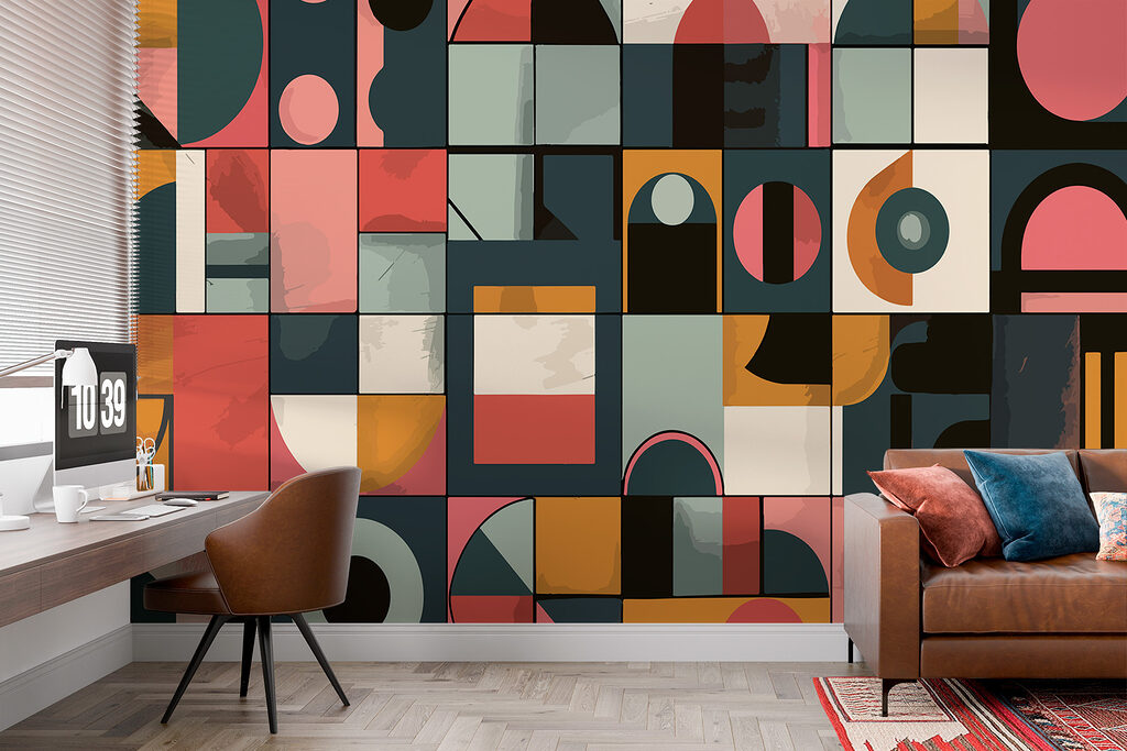 Colorful pattern with different shapes