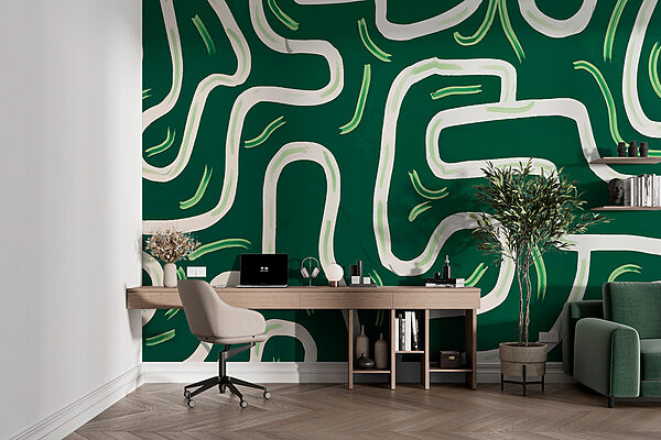 Labirinto verde e branco Labirinto verde e branco