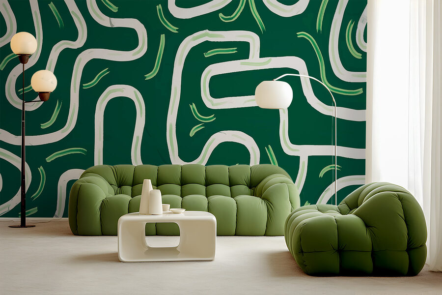 Labirinto verde e branco