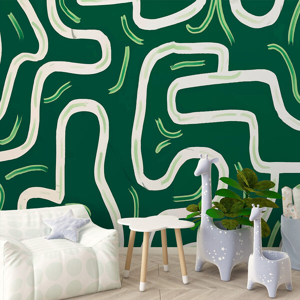 Labirinto verde e branco Labirinto verde e branco