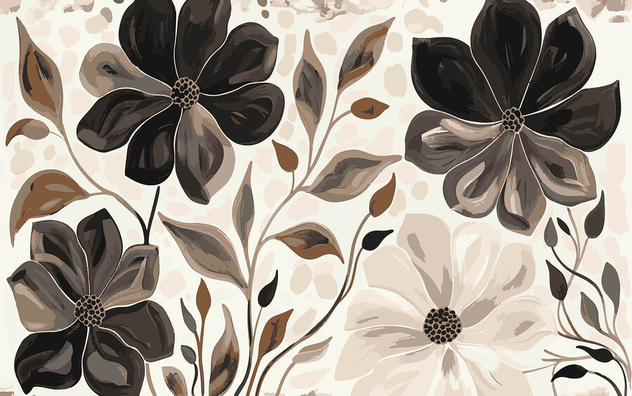 Grande plano de flores