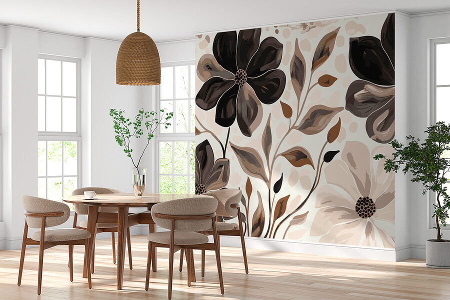 Grande plano de flores