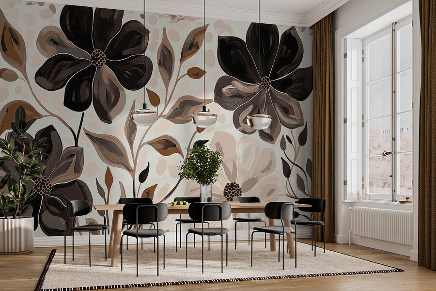 Grande plano de flores