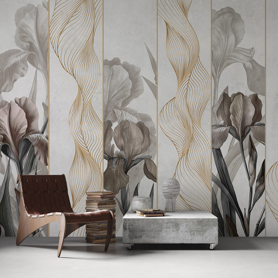 Papel de parede Ondas elegantes e design floral - Image 4