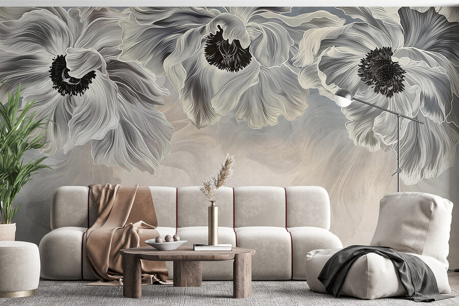 Grande plano de flores