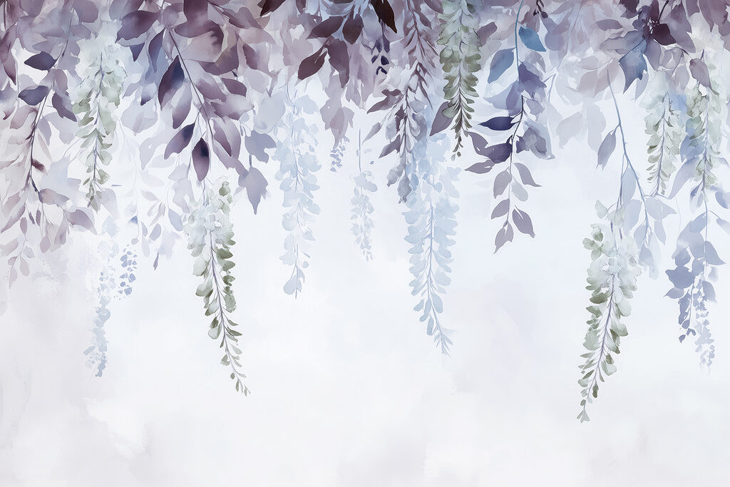 Pintura de folhas e flores Pintura de folhas e flores
