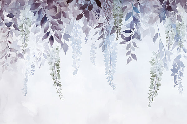 Pintura de folhas e flores Pintura de folhas e flores