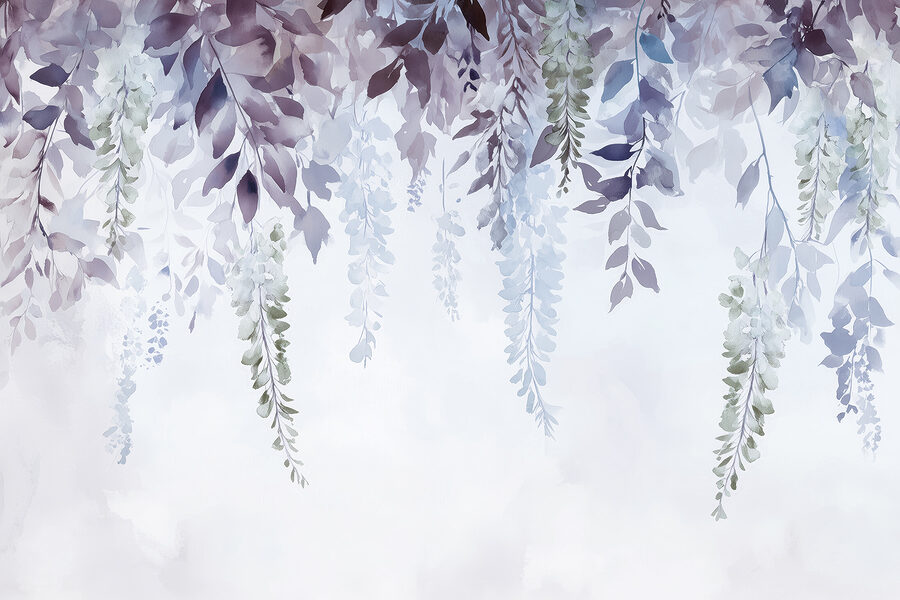 Pintura de folhas e flores Pintura de folhas e flores