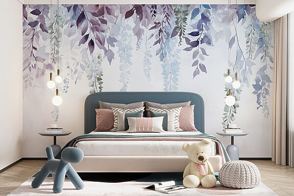 Pintura de folhas e flores Pintura de folhas e flores