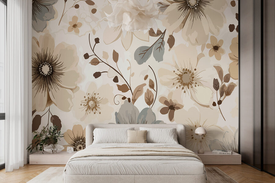 Grande plano de flores