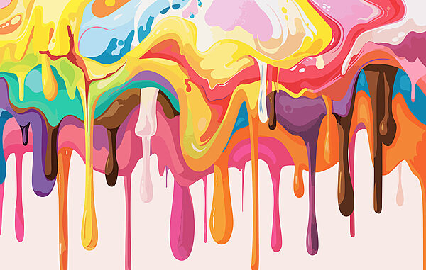 Tinta colorida a pingar Tinta colorida a pingar