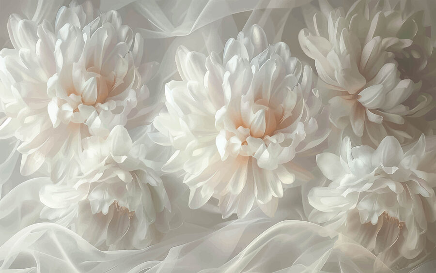 Grupo de flores brancas