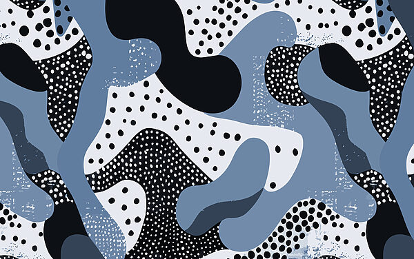 Padrão azul e preto com pontos Padrão azul e preto com pontos