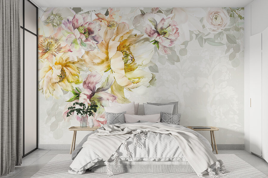 Grande plano de flores