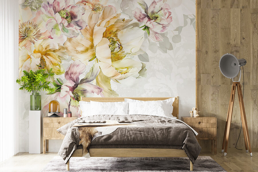 Grande plano de flores