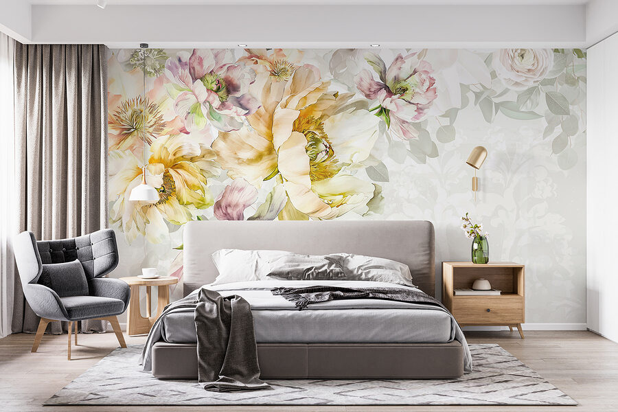 Grande plano de flores