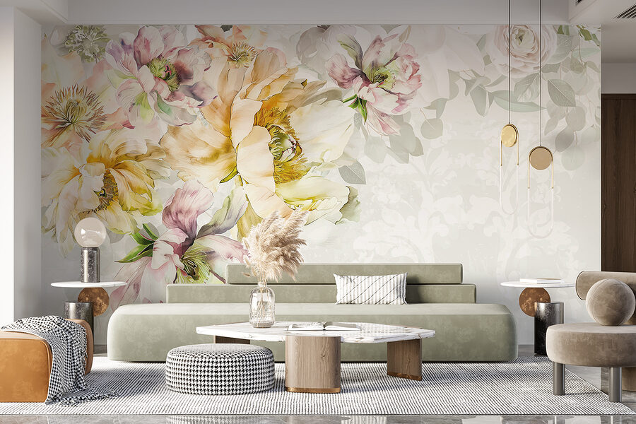 Grande plano de flores