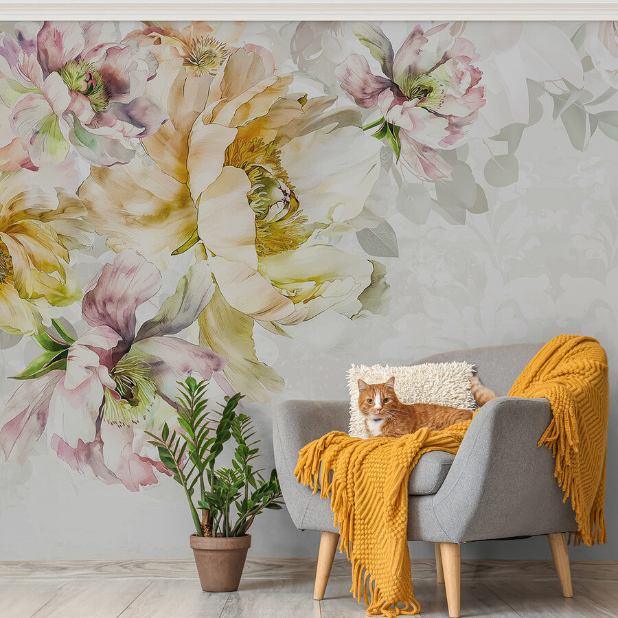 Grande plano de flores