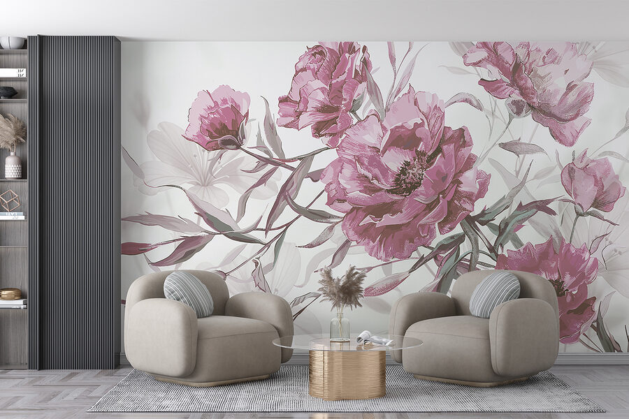Grande plano de flores