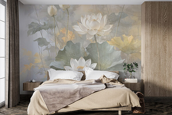 Papel de parede Papel de parede Grande plano de flores (REF: w08275)