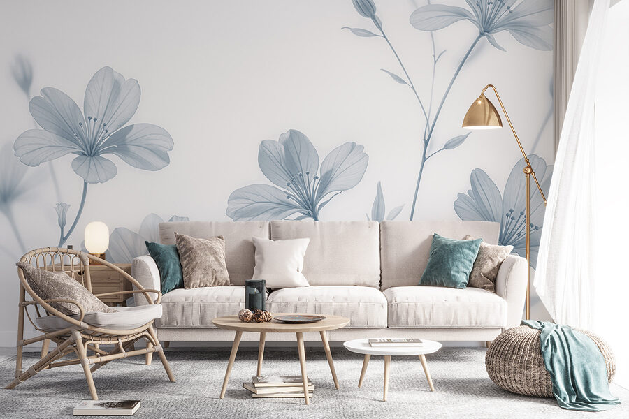 Grande plano de flores