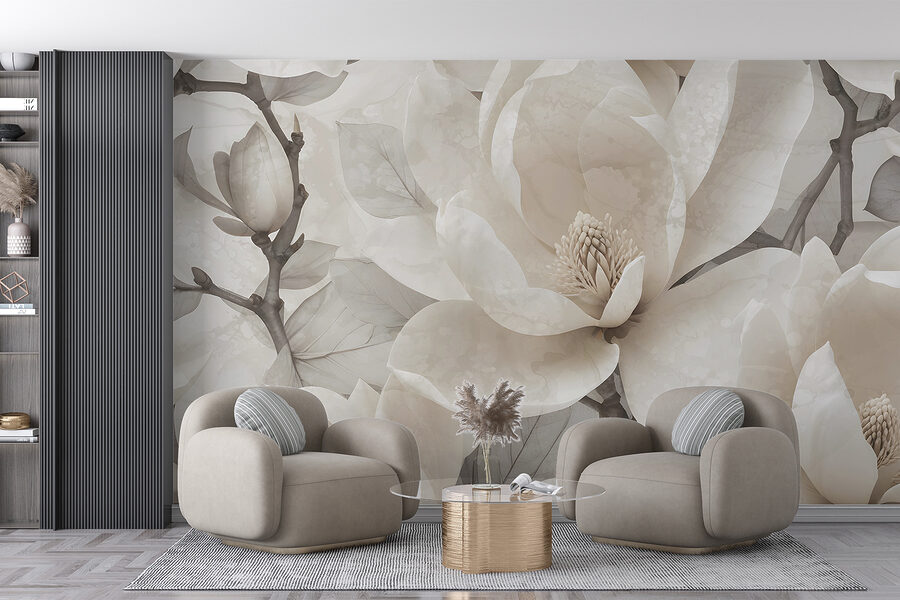 Grande plano de flores