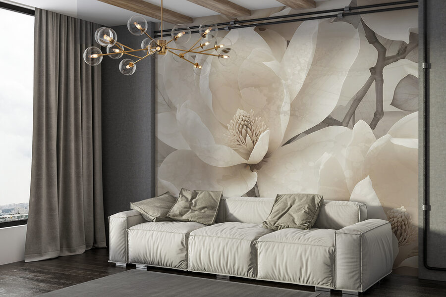 Grande plano de flores