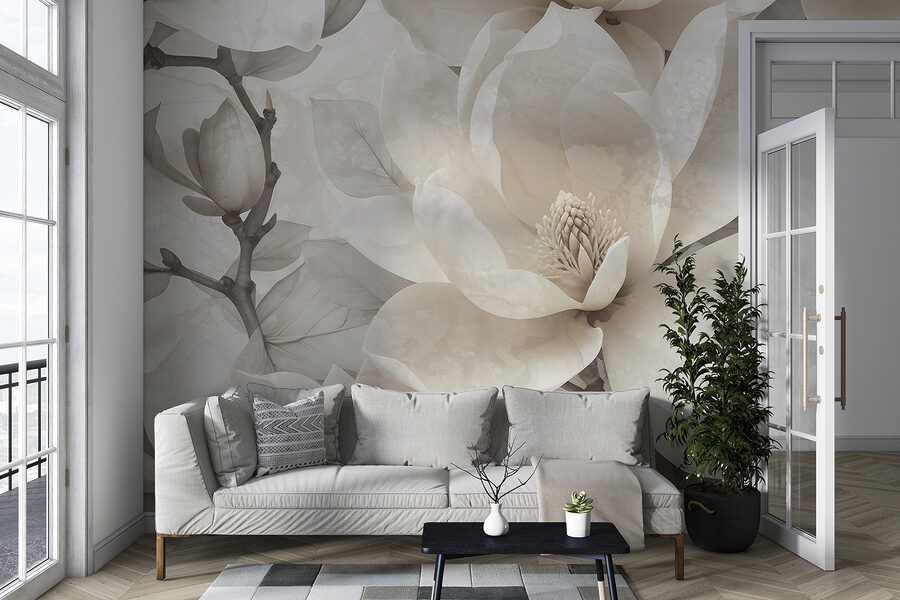 Grande plano de flores