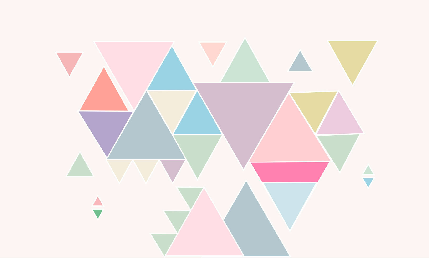 Group of triangles in different colors Group of triangles in different colors