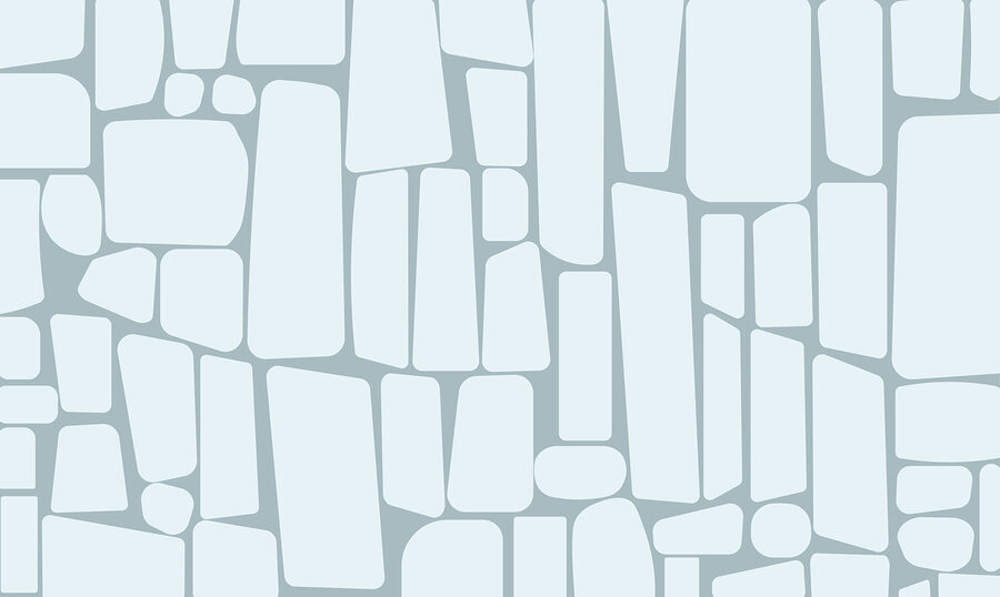 Formas rectangulares brancas sobre um fundo azul