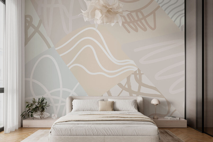 Papel de parede Padrão de linhas e formas