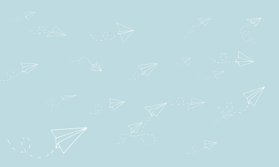 Grupo de aviões de papel