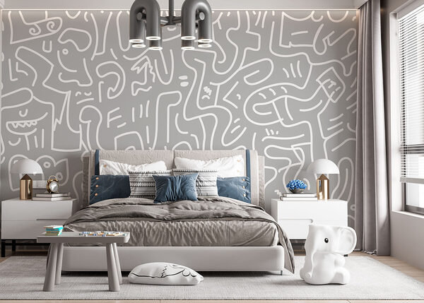 Padrão cinzento e branco Padrão cinzento e branco