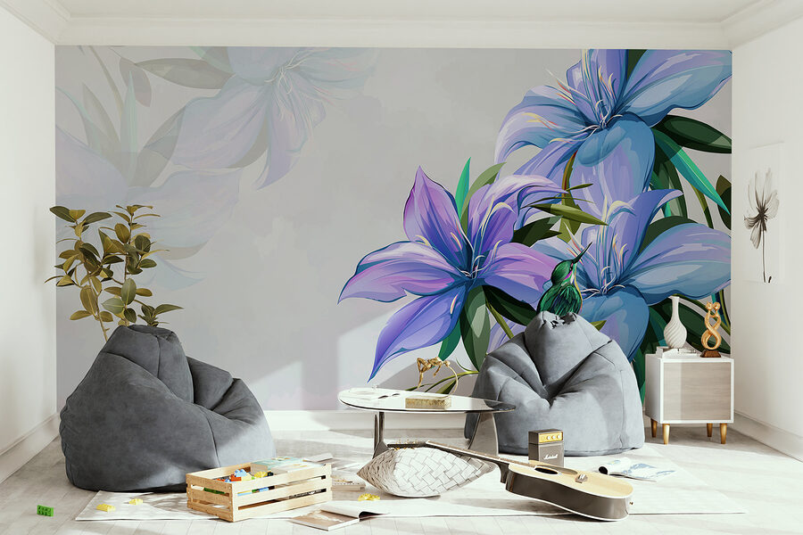 Grande plano de flores