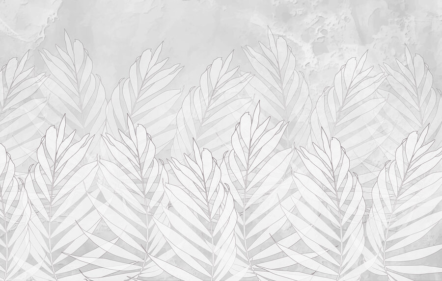 Desenho de linhas brancas de folhas Desenho de linhas brancas de folhas