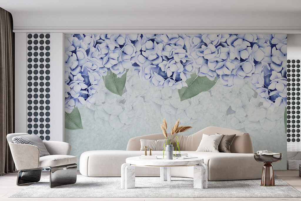 Group of white flowers with green leaves