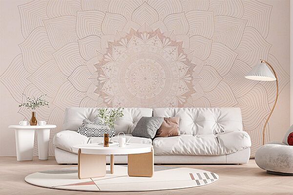 Circular pattern on a white surface Circular pattern on a white surface