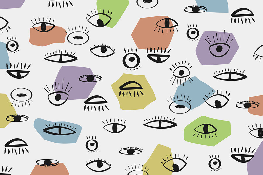 Padrão de olhos de cores diferentes