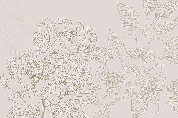 Desenho de flores e folhas Desenho de flores e folhas