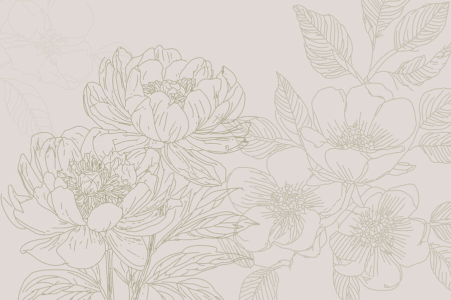 Desenho de flores e folhas Desenho de flores e folhas